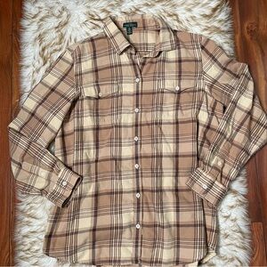 LRL Lauren Jeans co. Classic plaid button down